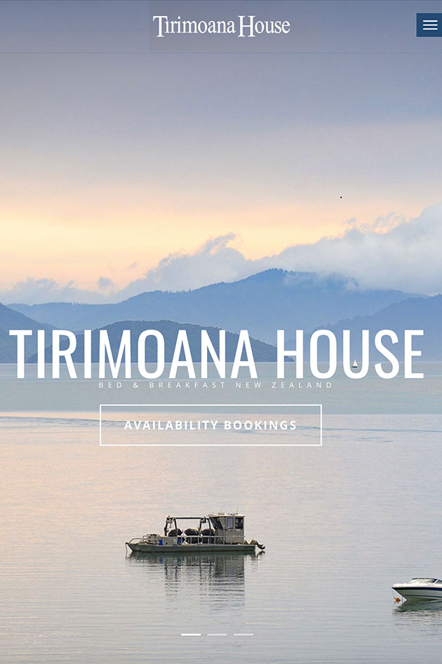 Tirimoana House - Hospitality Website Photography